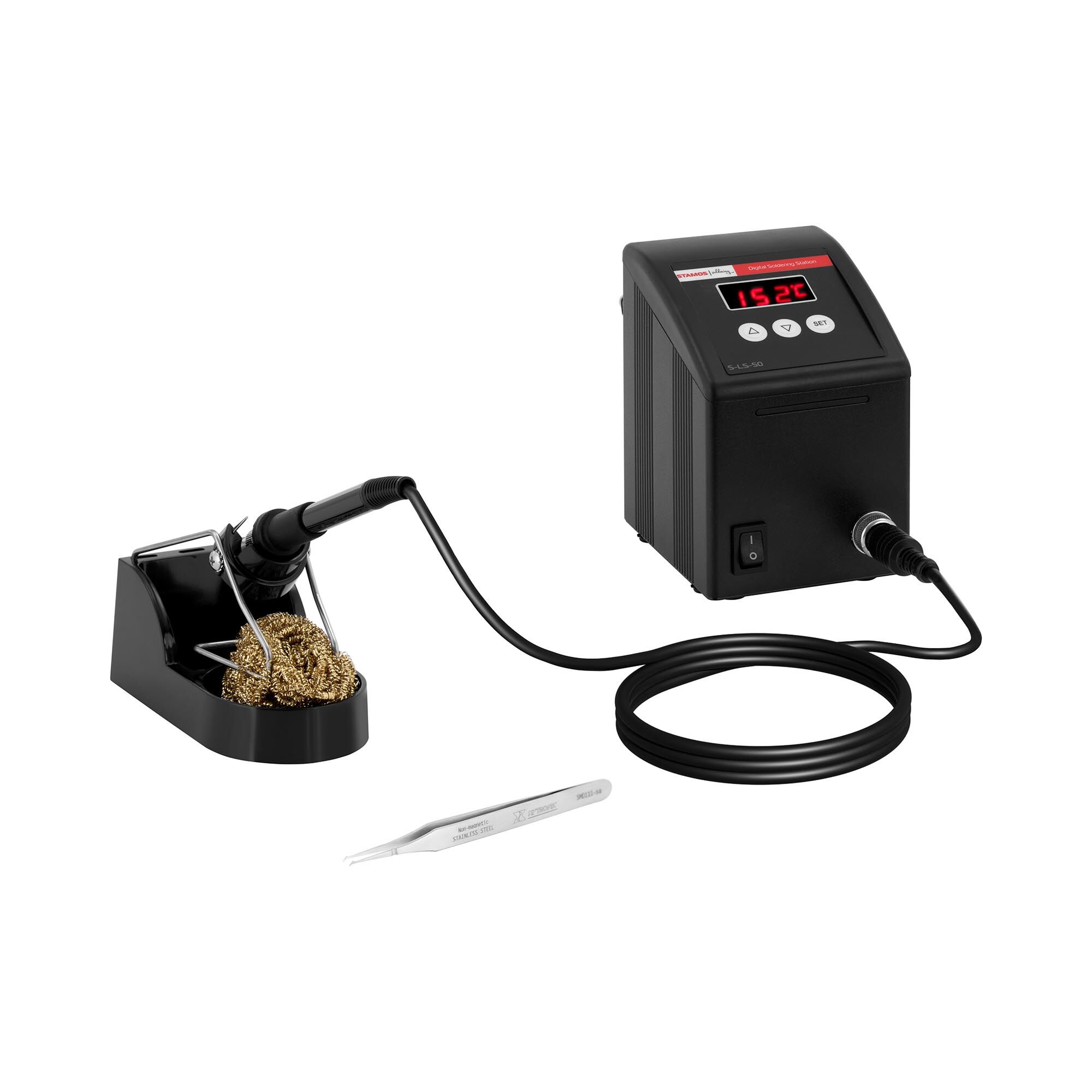 Stamos Soldering Station de soudage numérique - 100 W - LED S-LS-50