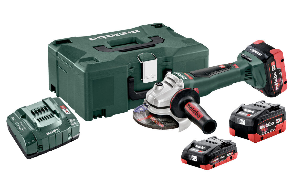 Metabo WB 18 LTX BL 125 Quick Akku-Winkelschleifer 18V 5,5Ah LiHD + extra Akku 613077930