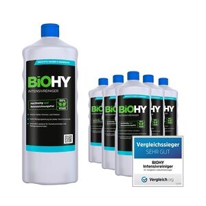 BiOHY Intensivreiniger Universal (6x1l Flasche)   Hochleistungs-INDUSTRIEREINIGER   Grundreiniger ideal für Hochdruckreiniger, schaumarm