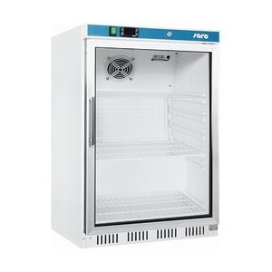 Saro Lagerkühlschrank mit Glastür - weiß Modell HK 200 GD, Maße: B 600 x T 585 x H 850