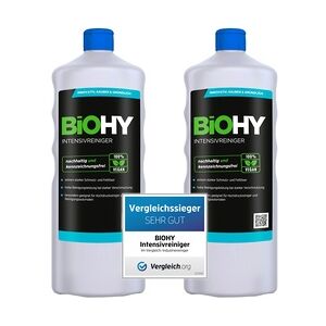 BiOHY Intensivreiniger Universal (2x1l Flasche)   Hochleistungs-INDUSTRIEREINIGER   Grundreiniger ideal für Hochdruckreiniger, schaumarm