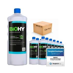 BiOHY Intensivreiniger Universal (12x1l Flasche)   Hochleistungs-INDUSTRIEREINIGER   Grundreiniger ideal für Hochdruckreiniger, schaumarm