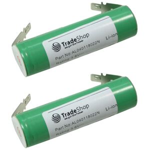 2x Trade-shop Li-Ion Akku 3,6V / 2200mAh kompatibel mit Gardena 08800-000.640.00, Accu60 Lithiumenergy 8801, bmz, ClassicCut 8885-20 8890-20 8887-20