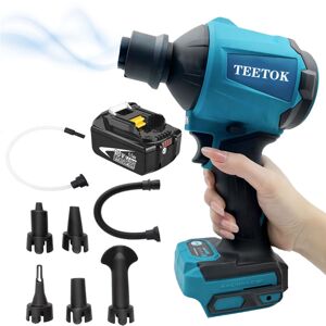 Teetok - Elektrischer Staubbläser, Druckluftspray, Handstaubsauger Turbo Clean, 50.000 rp, für Bürogeräte, Sofas, Auto + 5,5-A-Akku (kein Ladegerät),