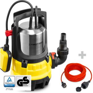 Trotec Schmutzwasser-Tauchpumpe TWP 9000 ES + Qualitäts-Verlängerungskabel 15m / 230 V / 1,5 mm²