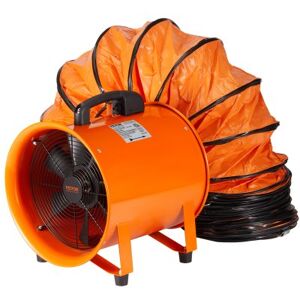 VEVOR Bauventilator 255-W-AC-Motor Baugebläse 2830 U/min Baulüfter Gebläse 811 L/s (1893 CFM) Axiallüfter mit 10 m Schlauch Axialgebläse 79 dB Geräuschpegel Industrielüfter