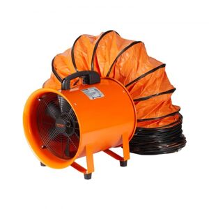 VEVOR Bauventilator 367-W-AC-Motor Baugebläse 2800 U/min Baulüfter Gebläse 1214 L/s(2574 CFM) Axiallüfter mit 5 m Schlauch Axialgebläse 79 dB Geräuschpegel Industrielüfter