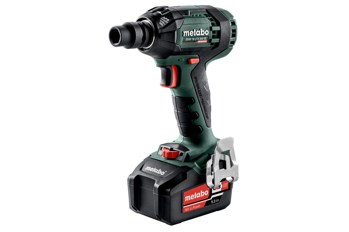 Metabo 602395650 SSW 18 LTX 300 BL Akku Schlagschrauber 18 Volt 5.2 Ah Li-ion