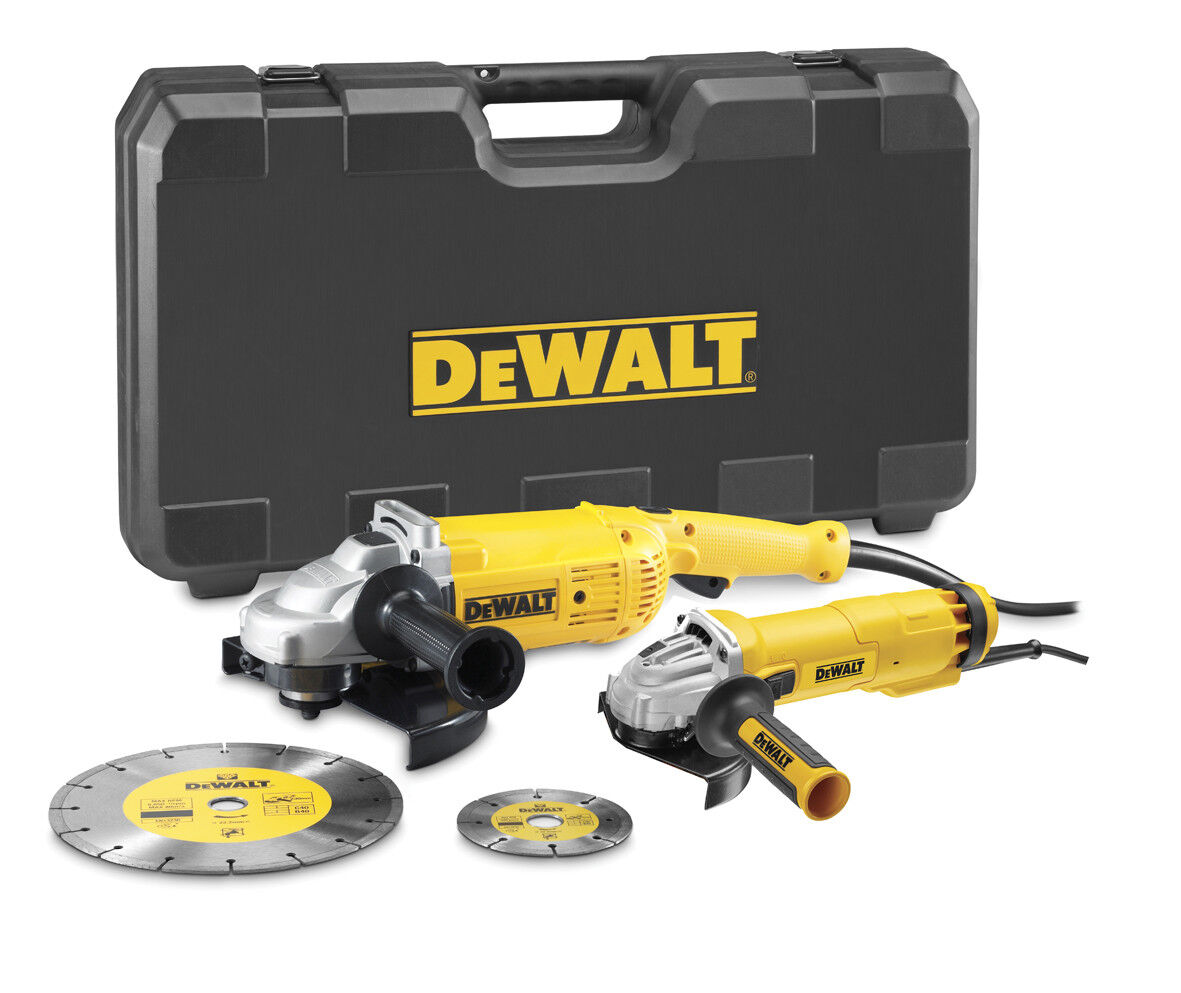 Dewalt DWE492SDT Winkelschleifer Set DWE492 230 mm + DWE4207 125 mm in Transportkoffer