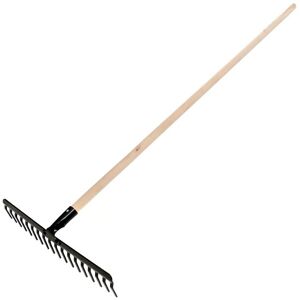 BEST GARDEN RAKE 18 Z. LIGE TRÆHÅNDTAG L-130 X1 (1/5) BEDSTE HAVE