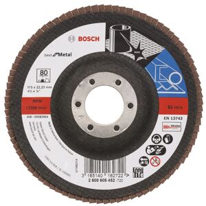 Bosch Lamelslibeskive Skrå B:mt Ø115x22mm K80 - 2608605452