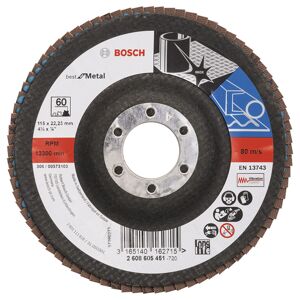 Bosch Lamelslibeskive Skrå B:mt Ø115x22mm K60 - 2608605451