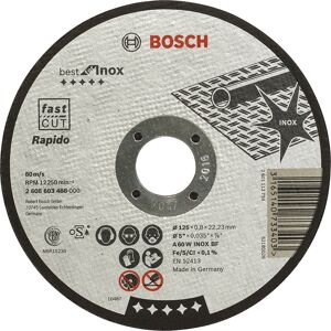 Bosch Skæreskive A60w Inox 125x0,8mm Lige - 2608603488