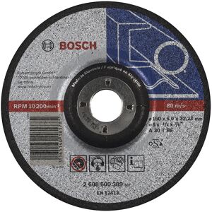 Bosch Slibeskive Metal 150x22,2x6mm K30 - 2608600389