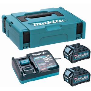 Makita XGT 40V Batteripakke 2xbl4040+dc40ra - 191J97-1