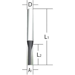 Makita Fræsejern 6mm 1-skærs - D-47400