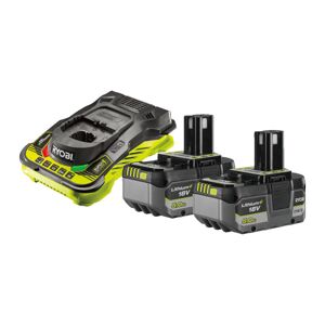 Ryobi 18V One+ Startsæt Lynlader & 2 x 5,0 Ah batteri - RC18150-250X