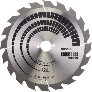 Bosch Rundsavsklinge Construct 20t Ø250x3,2x30mm - 2608641774