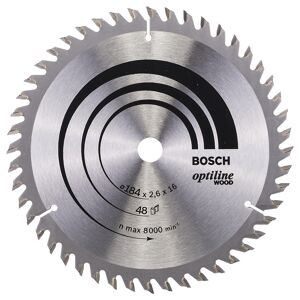 Bosch Rundsavsklinge Optiline Ø184x2,6x16mm 48t - 2608641181