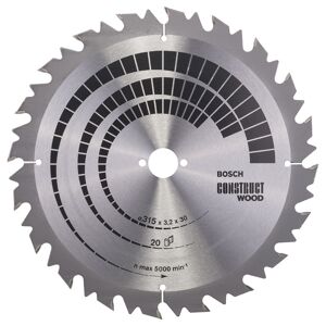 Bosch Rundsavsklinge Const.wood 315x3,5x30mm 24t - 2608640701