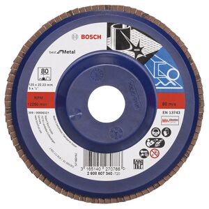 Bosch Lamelslibeskive B:mt Ø125x22mm K80 Flad - 2608607340