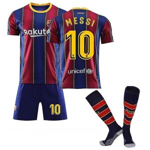 Børnefodboldsæt Home Away T-shirt sæt 21/22 - 20 21 Barcelona Home Messi 10 Kids 18 (100-110)