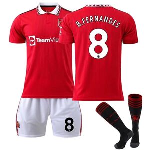 22-23 Ny Manchester United-trøje Fodboldtrøje W B.FERNANDES 8 Kids 20(110-120CM)