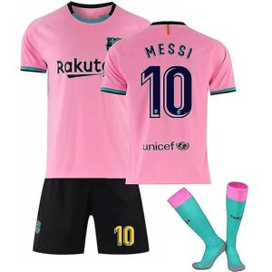 Børnefodboldsæt Home Away T-shirt sæt 21/22 - 20 21 Barcelona Third Messi 10 Kids 22 (120-130)