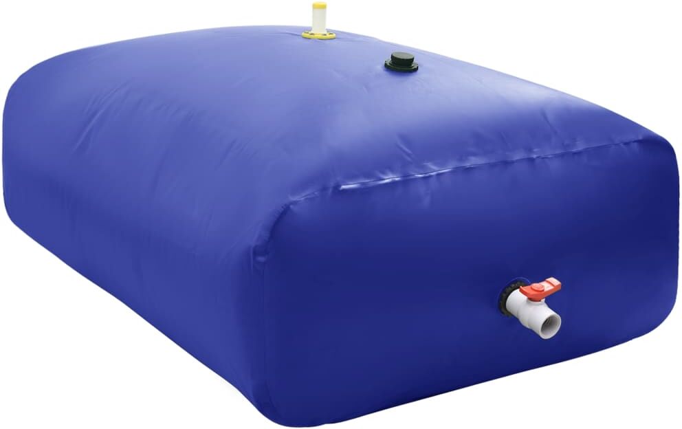 vidaXL Depósito de agua plegable con grifo PVC 3000 l