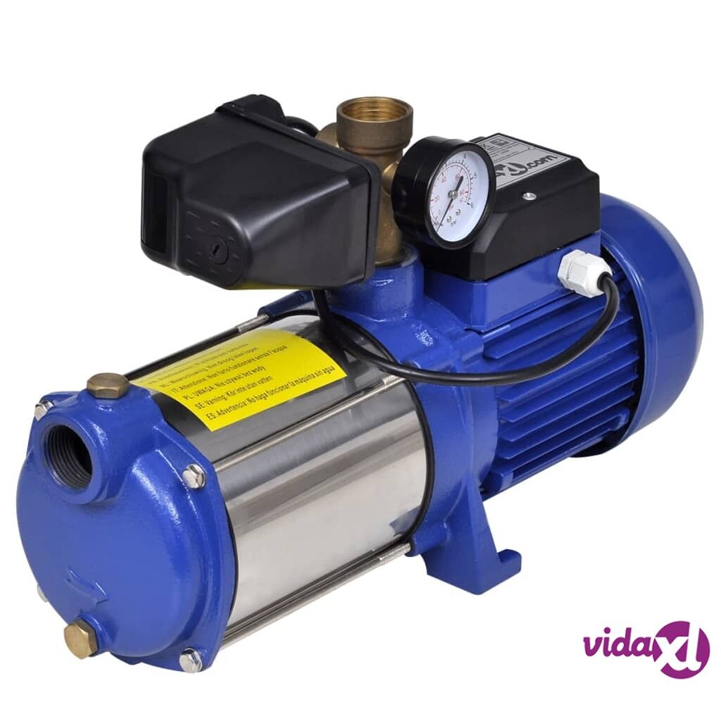 vidaXL Vesipumppu Mittarilla 1300 W 5100 L/t Sininen