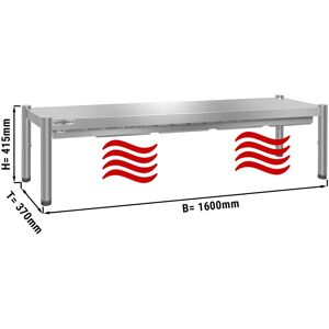 GGM Gastro - Pont thermique PREMIUM - 1600x370mm - avec 1 etage - hauteur : 415mm Argent