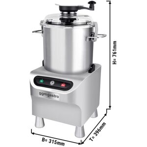 GGM Gastro - Coupe legumes - 18 litres - 1,5 kW - 220 Volt - 1500rpm Argent