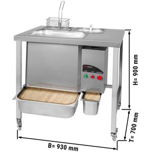 GGM Gastro - Station de panage pour poulets - 930mm - 5 kg/min Argent