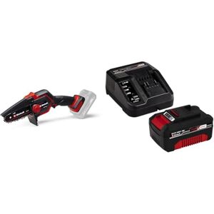 Einhell Élagueuse sans fil GE-PS 18/15 Li BL-Solo Power X-Change (18V, moteur sans charbon, longueur de coupe 12,5 cm, changement sans outil de la chaîne et du guide) avec Chargeur et Batterie 4,0Ah - Publicité