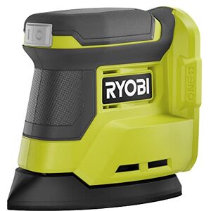 RYOBI Ponceuse triangulaire 18V diamètre d'oscillation 1,8 mm patin 100 x 140 mmm 22 000 osc/min Livrée avec 3 abrasifs RPS18-0 - Publicité