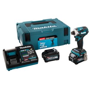 Makita Visseuse à chocs 40V XGT + 2 batteries 2,5Ah + chargeur + coffret MAKPAC - MAKITA - TD001GD201