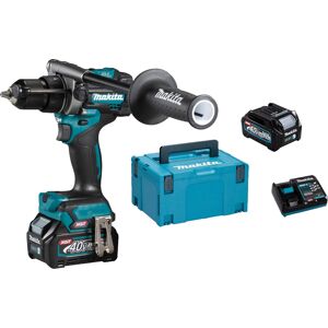 Makita Perceuse visseuse à percussion 40V + 2 batteries 2,5Ah + chargeur en coffret MAKPAC - MAKITA - HP001GD201