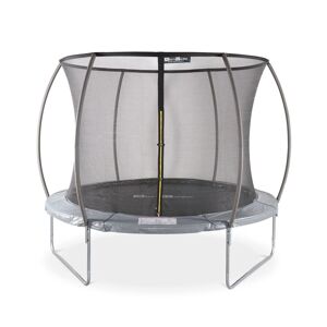 sweeek Trampoline rond Ø 305cm gris avec filet de protection interieur - Mars Inner ? Nouveau modele - trampoline de jardin 3.05m 305 cm  Design   Qualite PRO   Normes EU - Gris