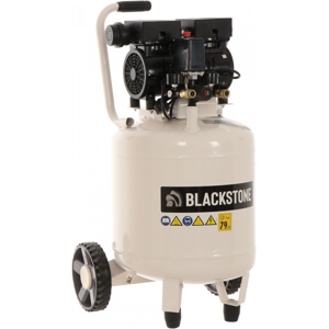 BlackStone V-SBC50-10 - Compresseur d'air silencieux oilless - Moteur 1 CV - 50 L Vertical