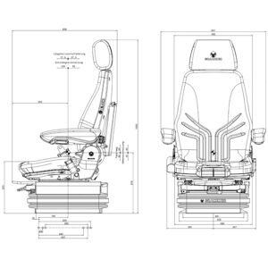 Siege tracteur Actimo XXL 24V - Grammer