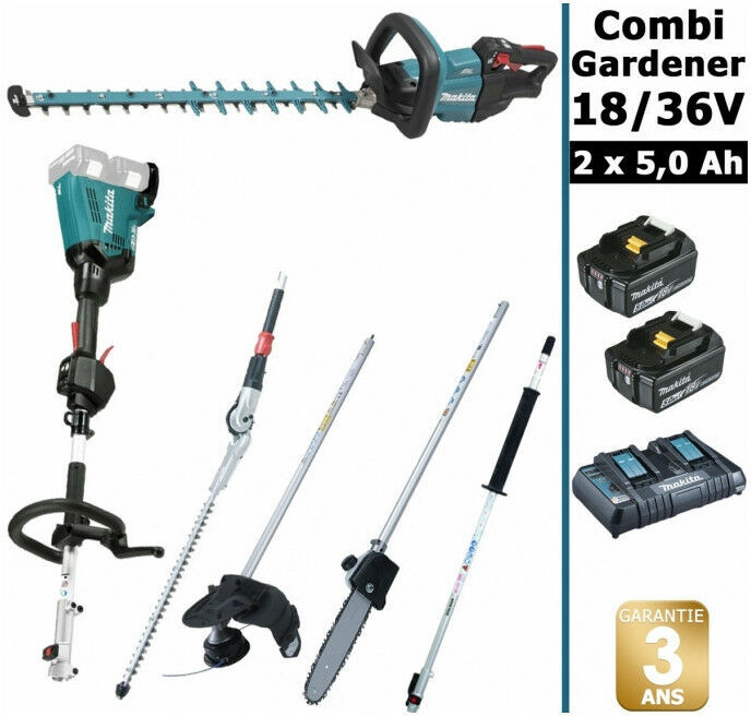 Makita - Pack 18/36V Combi Gardener: outil multifonction 36V avec 4