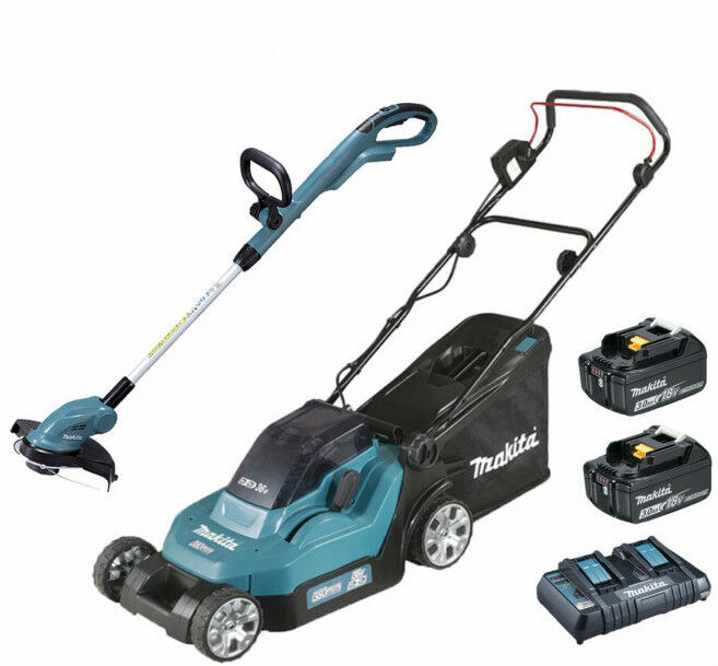 MAKITA Pack Makita Jardin: tondeuse 36V 38cm DLM382 + coupe herbes DUR181 + 2