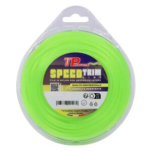 Tp FILO NYLON PER DECESPUGLIATORE  Ø 2,4 mm 15 m SEZIONE TONDA