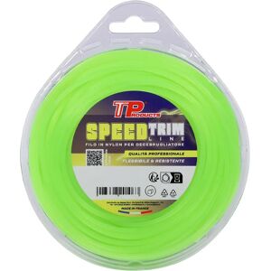 Tp FILO NYLON PER DECESPUGLIATORE  Ø 4 mm 15 m SEZIONE QUADRA