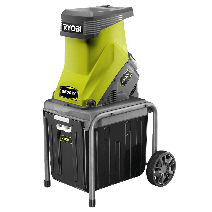 Ryobi RSH2545B - Biotrituratore tritafoglie elettrico a impatto a due lame - 2500W