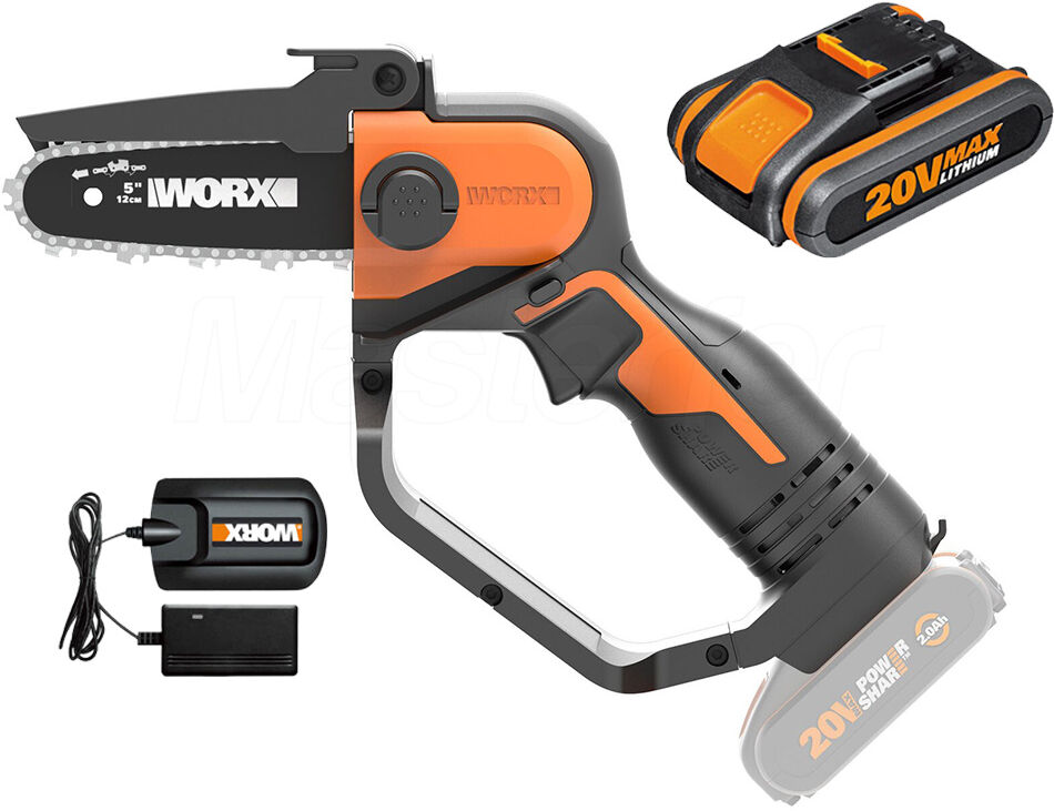 Worx WG324E - Potatore a catena a batteria 20V 2.0Ah