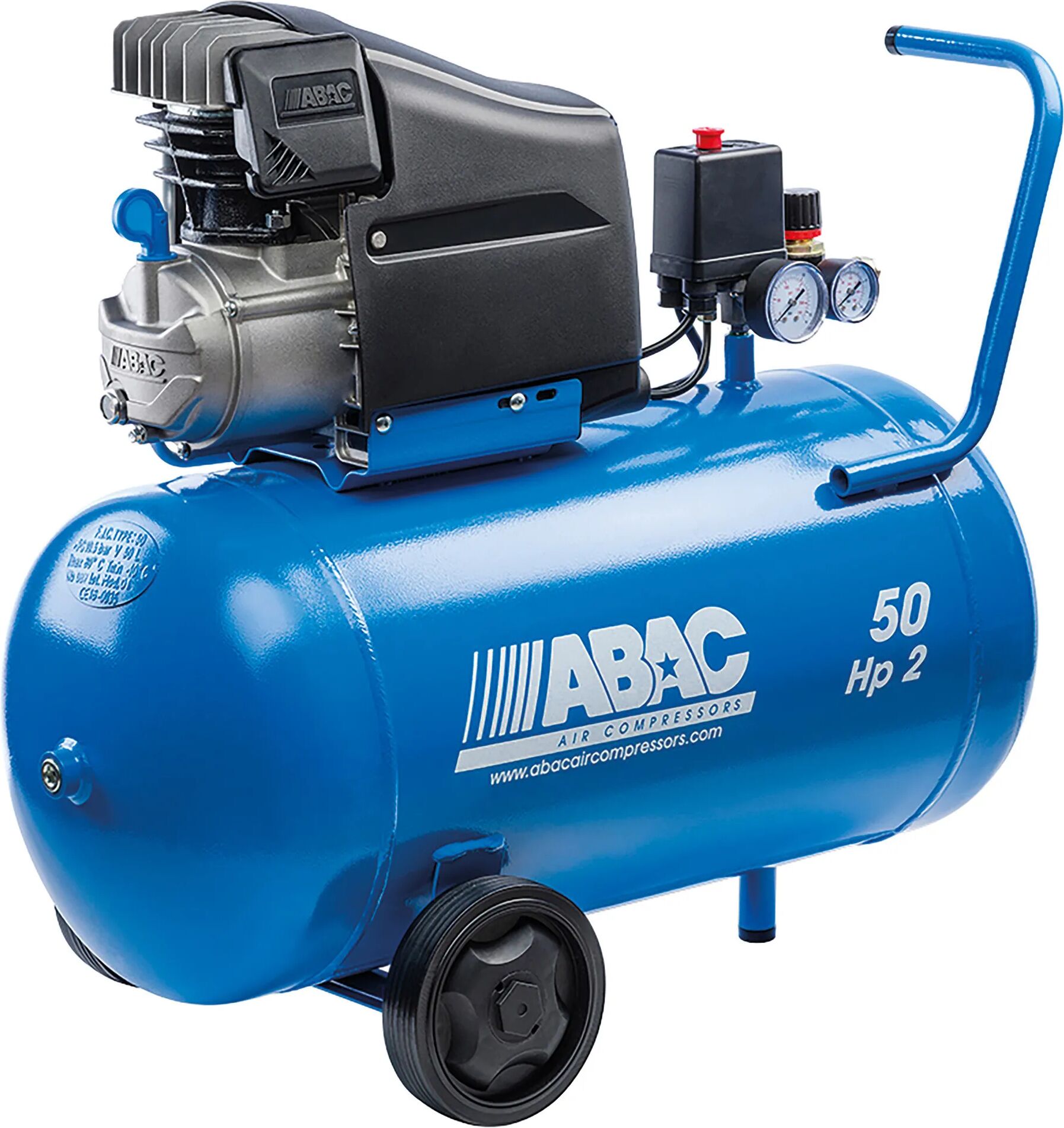 abac compressore 50 l  2 hp montecarlo l20 1500 w pressione 10 bar aria aspirata 220 l/min