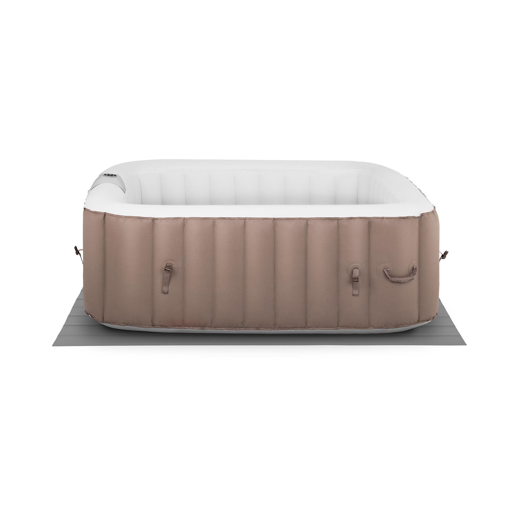 Uniprodo Opblaasbare whirlpool - 900 l - 6 personen - 130 jets - beige / wit UNI_POOLS_16