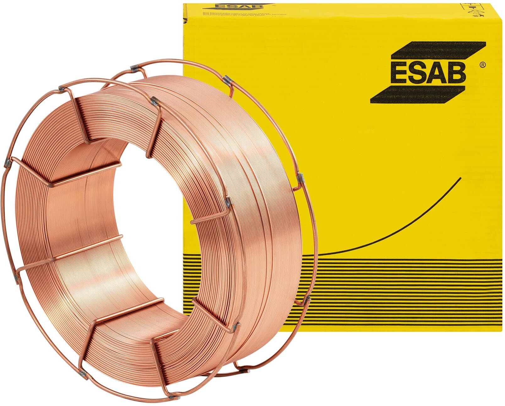 ESAB lasdraad - verkoperd - massieve draad - bijv. voor P235 / S235 - P420 / S420 - 1.2 mm - 18 kg AUTROD OK 12.51-1.2-18.0