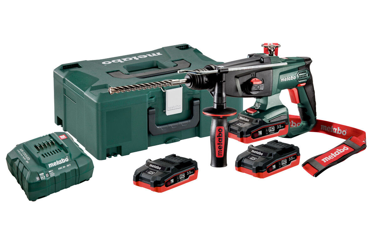 Metabo 600210930 KHA 18 LTX Accu combihamer SDS-Plus 18V 3 x 3,5Ah LiHD